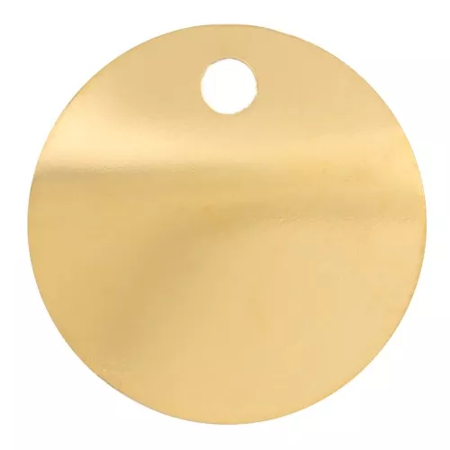 Cuentas onduladas redondas de 10 mm - Acero inoxidable 316L Dorado x4