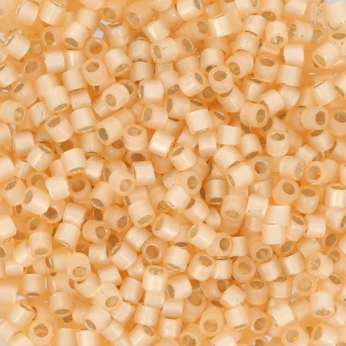Miyuki Delica 10/0 DBM0621 - Dyed Light Apricot Silver Lined Alabaster x8g