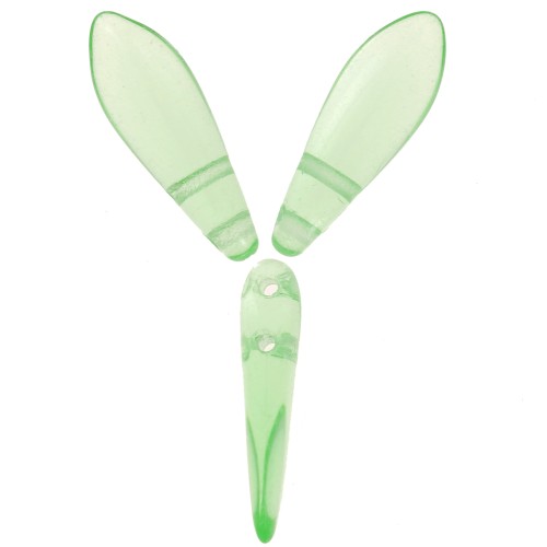 Dagas de vidrio 5x16 mm - Peridot x50