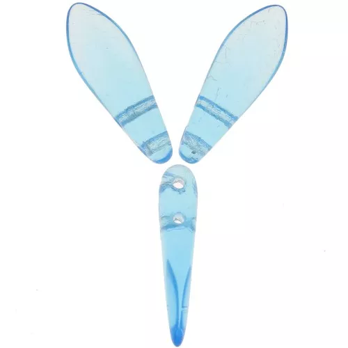 Dagas de vidrio 5x16 mm - Aguamarina x50
