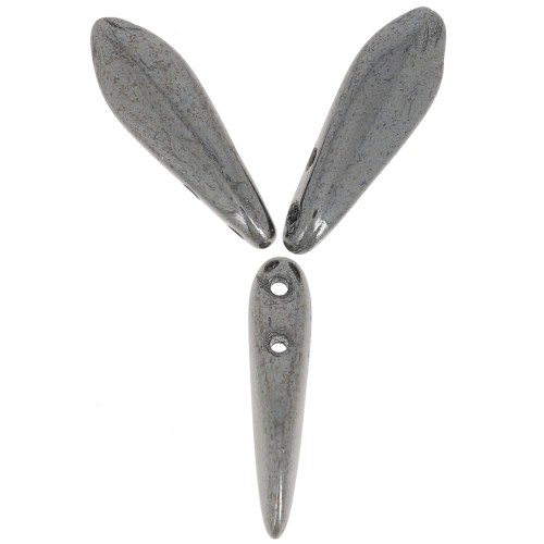 Dagas de vidrio 5x16 mm - Hematites x50