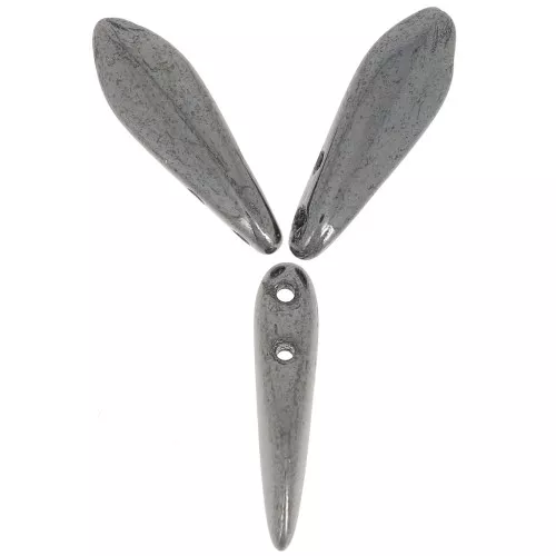 Dagas de vidrio 5x16 mm - Hematites x50