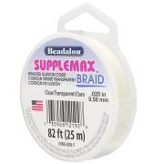 Hilo de nylon invisible - cordón ilusión Supplemax Trenza 0,50 mm - Transparente x25m|raw }}