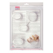 Juego de 5 moldes para jabón - Decágono y oval - Transparente x1