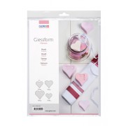 Set de 5 moldes para jabón - Corazones - Transparente x1