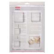 Set de 5 moldes para jabón - Cuadrado - Transparente x1