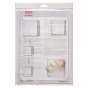 Set de 5 moldes para jabón - Cuadrado - Transparente x1