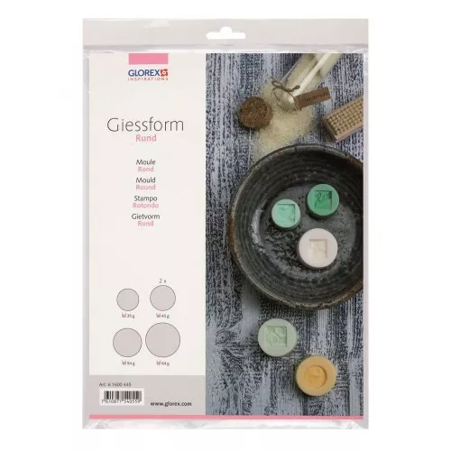 Set de 5 moldes para jabón - Redondo - Transparente x1