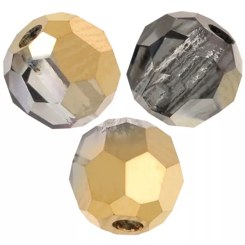 Preciosa perlas facetadas redondas - Perla redonda 3 mm - Cristal Aurum Half x20