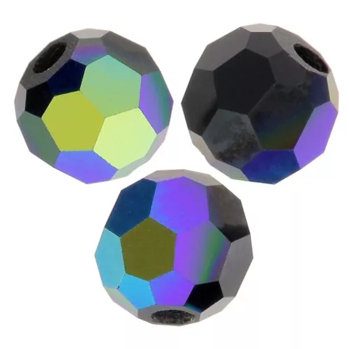 Preciosa perlas facetadas redondas - Perla redonda 3 mm - Jet AB x20