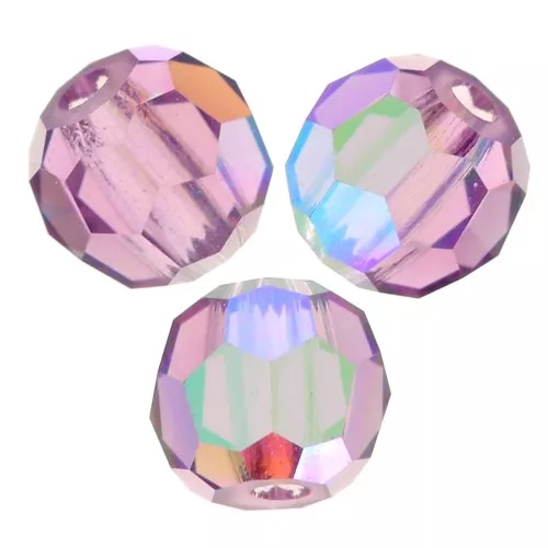 Preciosa perlas facetadas redondas - Perla redonda 3 mm - Amatista AB x20