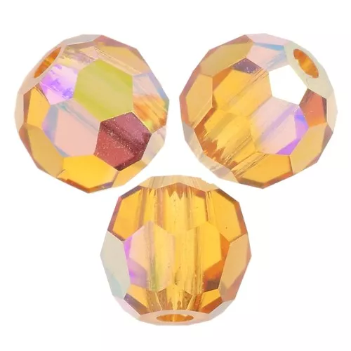 Preciosa perlas facetadas redondas - Perla redonda 3 mm - Topacio AB x20