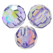 Perlas facetadas redondas Preciosa - Cuenta redonda 3 mm - Tanzanita AB x20