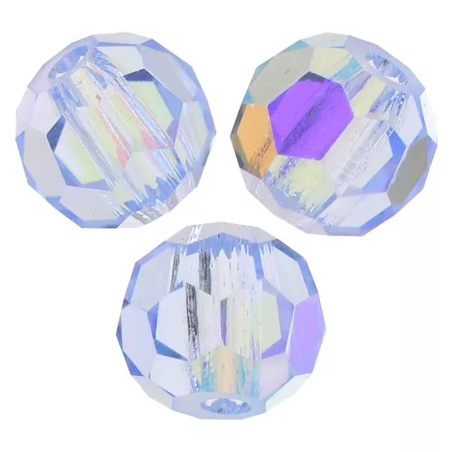 Preciosa perlas facetadas redondas - Perla redonda 3 mm - Zafiro claro AB x20