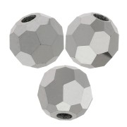 Preciosa perlas facetadas redondas - Perla redonda 3 mm - Jet Light Hematite Full x20