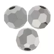 Preciosa perlas facetadas redondas - Perla redonda 3 mm - Jet Light Hematite Full x20