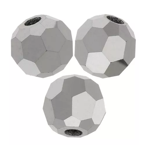 Preciosa perlas facetadas redondas - Perla redonda 3 mm - Jet Light Hematite Full x20
