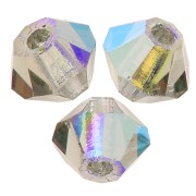 Preciosa cristal de 3 mm - MC Bead Rondell - Black Diamond Glitter x30