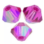 Preciosa cristal de 3 mm - MC Bead Rondell - Fuchsia Glitter x30