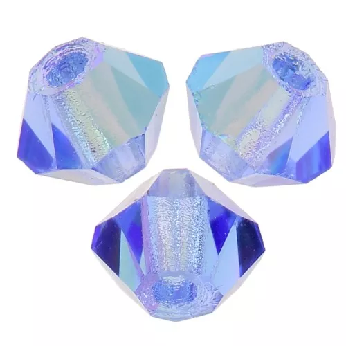 Preciosa cristal de 3 mm - MC Bead Rondell - Sapphire Glitter x30