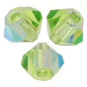 Preciosa cristal de 3 mm - MC Bead Rondell - Peridot Glitter x30