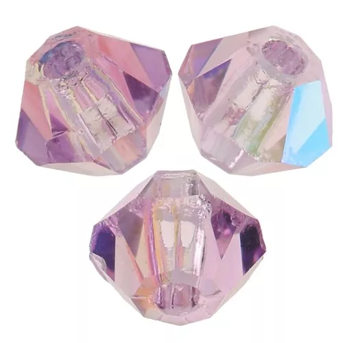 Preciosa cristal de 3 mm - MC Bead Rondell - Light Amethyst Glitter x30