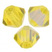 Preciosa cristal de 3 mm - MC Bead Rondell - Citrine Glitter x30