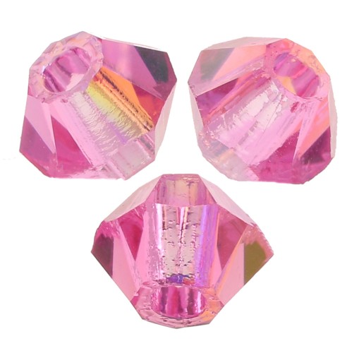 Preciosa cristal de 3 mm - MC Bead Rondell - Rose Glitter x30