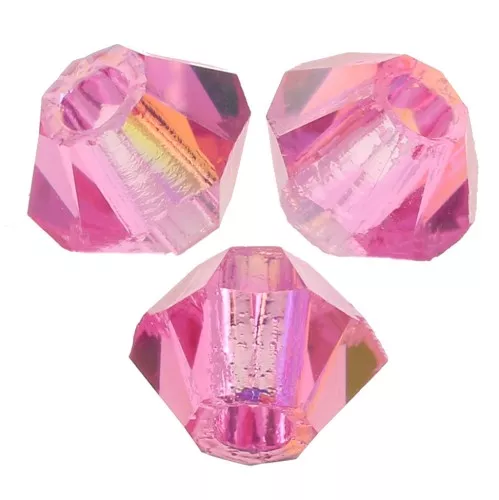 Preciosa cristal de 3 mm - MC Bead Rondell - Rose Glitter x30