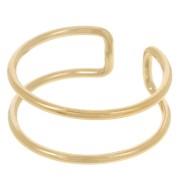 Anillo doble ajustable - Talla 48 a 52 - Oro laminado (Gold Filled) x1|raw }}