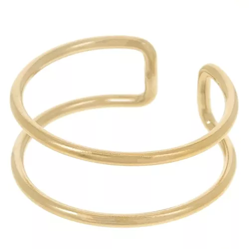 Anillo doble ajustable - Talla 54 a 57 - Oro laminado (Gold Filled) x1
