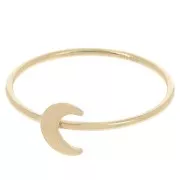 Anillo de luna - Talla 57 - Oro laminado (Gold Filled) x1