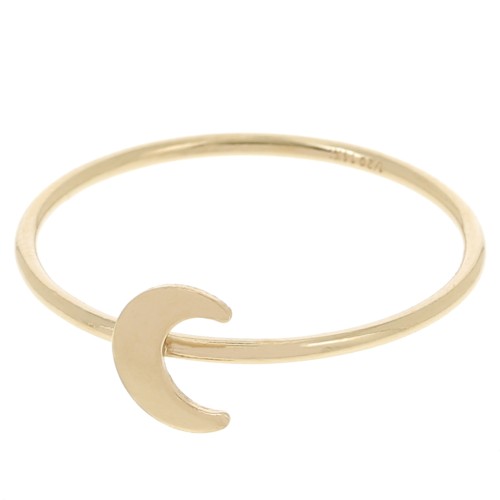 Anillo lunar - Talla 54 - Oro laminado (Gold Filled) x1