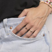 Anillo Relámpago - Talla 49 - Oro laminado (Gold Filled) x1