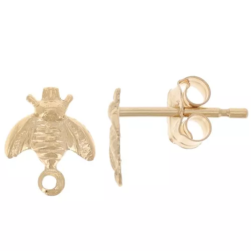 Pendientes 7.5x6 mm con anilla cerrada - Gold Filled (oro laminado) x2