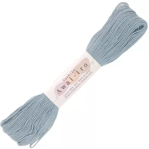 Hilo de bordar japonés Sashiko - Olympus - Azul ahumado x40m