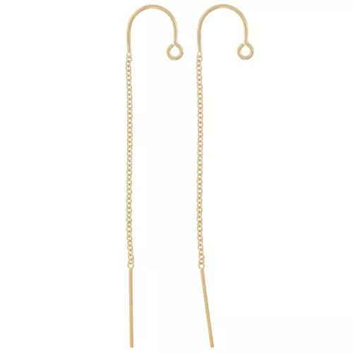 Pendientes de cadena 48 mm - Oro laminado (Gold Filled) x2