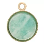 Colgante redondo para cabujón base plana 5 mm - Oro laminado (Gold Filled) x1