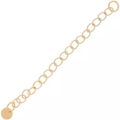 Alargador de cadenita 60 mm - Charm marcado 1/20 14K - Gold filled (oro laminado) x1
