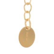 Alargador de cadenita 35mm con charm marcado 1/20 14K Gold Filled (oro laminado)x1