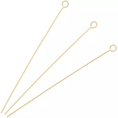 Clavos de cabeza redonda 50x0,55 mm blandos - dorado oro fino x10
