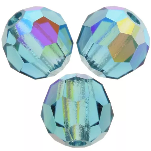 Preciosa perlas facetadas redondas - Perla redonda 4 mm - Indicolita AB x20