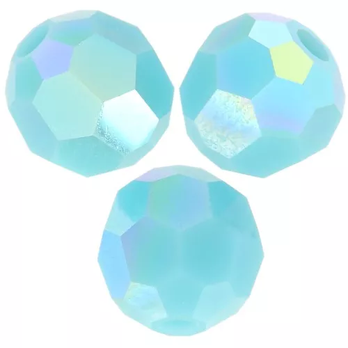 Preciosa perlas facetadas redondas - Perla redonda 4 mm - Turquesa AB x20