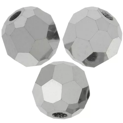 Preciosa perlas facetadas redondas - Perla redonda 4 mm - Jet Hematite Full x20