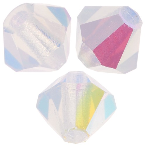 Tupis de Cristales de Preciosa 4 mm-MC Bead Rondell- White Opal Glitter x30