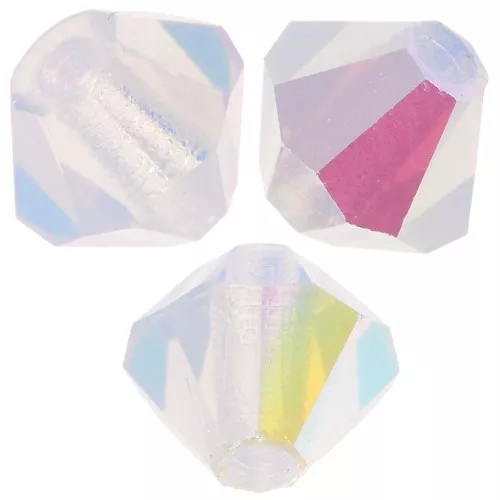 Tupis de Cristales de Preciosa 4 mm-MC Bead Rondell- White Opal Glitter x30