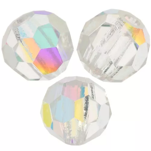 Preciosa perlas facetadas redondas - Perla redonda 4 mm - Cristal AB x20
