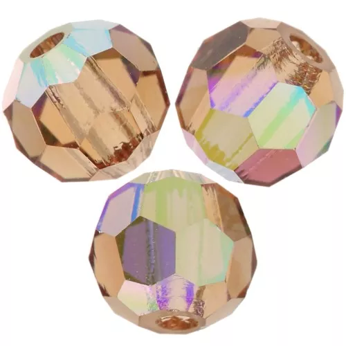 Perlas facetadas redondas Preciosa - Cuenta redonda 4 mm - Topacio claro de Colorado AB x20