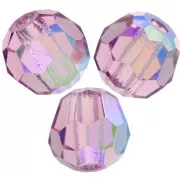 Preciosa perlas facetadas redondas - Perla redonda 4 mm - Amatista clara AB x20