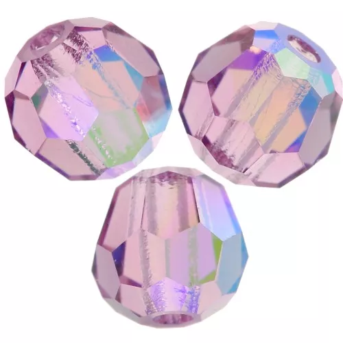 Preciosa perlas facetadas redondas - Perla redonda 4 mm - Amatista clara AB x20
